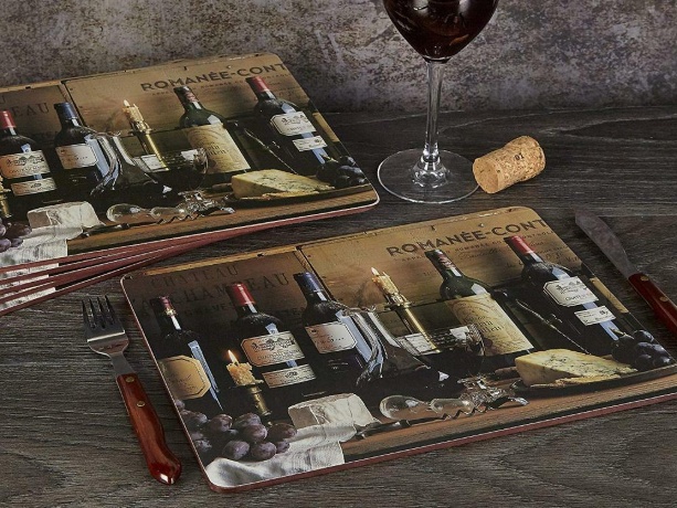 Набор 6 подставок "VINTAGE WINE", 22.8x30 см. CREATIVE TOPS