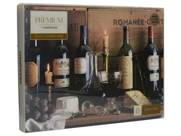 Набор 6 подставок "VINTAGE WINE", 22.8x30 см. CREATIVE TOPS
