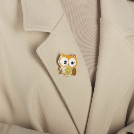 Брошь Совенок XZ0173.9 R/S Shadore