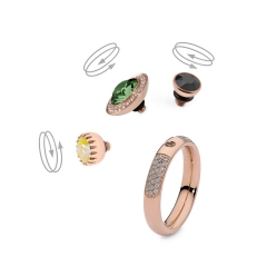 Кольцо - база deluxe small gold 16.5 мм 626670 RG Qudo