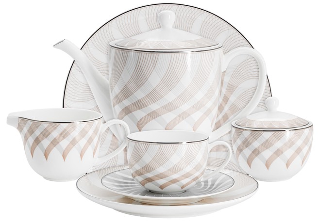 Чайный сервиз Оскар, 12 персон, 40 предметов, Emily