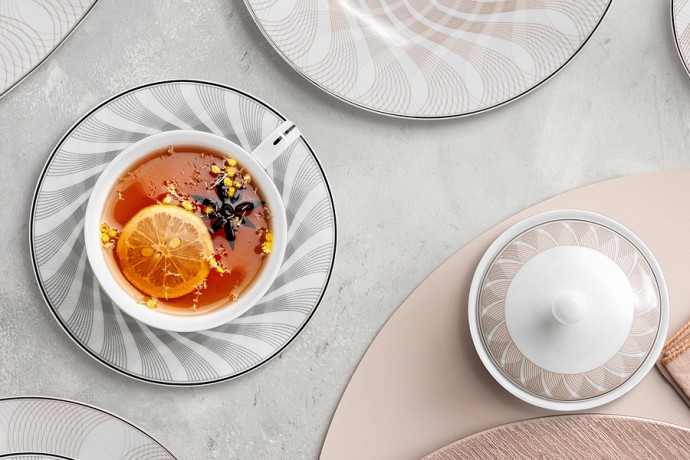 Чайный сервиз Оскар, 12 персон, 40 предметов, Emily