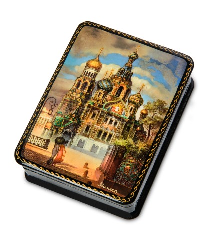 ШК-19/36-C Шкатулка в технике декупаж "Старый Петербург" (10х8х3,5)