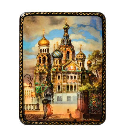 ШК-19/36-C Шкатулка в технике декупаж "Старый Петербург" (10х8х3,5)