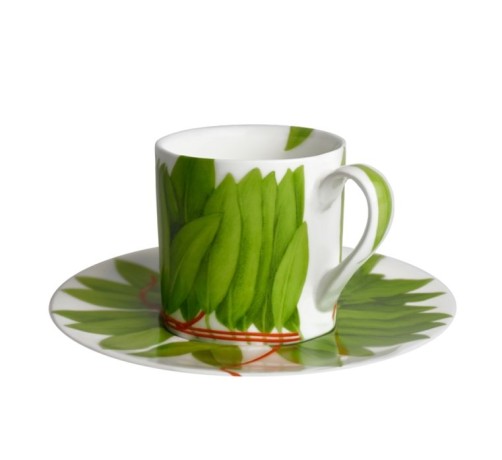 Чашка с блюдцем кофейная, 100 мл. FIL ROUGE FOGLIE Taitu