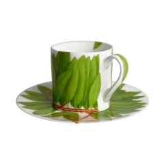 Чашка с блюдцем кофейная, 100 мл. FIL ROUGE FOGLIE Taitu
