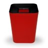 Корзина для мусора квадратная Hole черная/красная