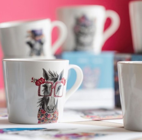 Кружка фарфоровая  Mikasa Tipperleyhill с принтом лошади, 380 мл. Kitchen Craft
