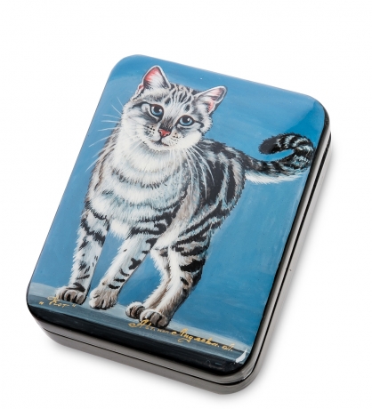 ШК-55/ 34-B Шкатулка "Кот" исп.Лидяева