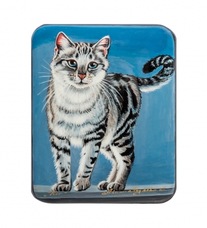 ШК-55/ 34-B Шкатулка "Кот" исп.Лидяева