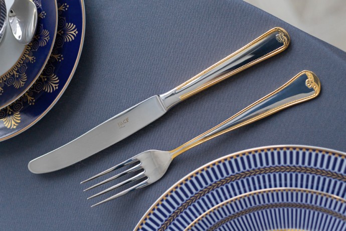 Набор столовых приборов Falperra Gold, 6 персон, 24 предмета Face