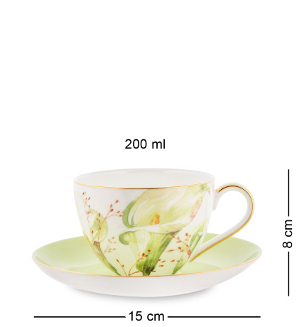JK- 74 Чайный набор на 6 перс. "Калла" (Calla Charme Pavone)