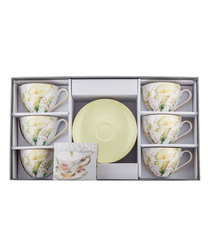 JK- 74 Чайный набор на 6 перс. "Калла" (Calla Charme Pavone)