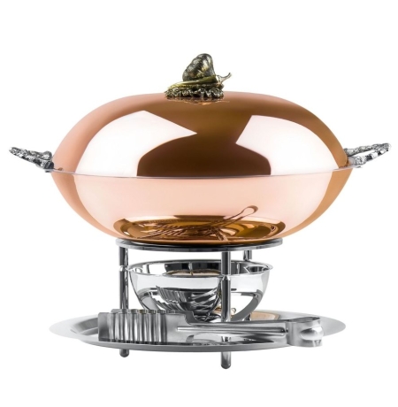 Мармит "Чеснок" медный с луж. с латун. лит. элементами