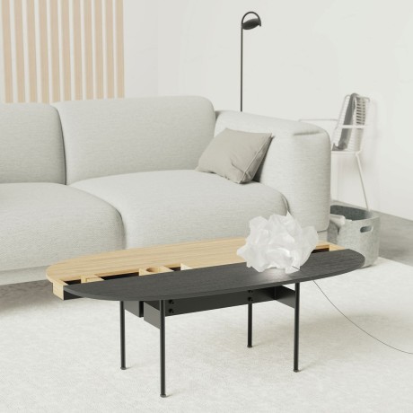 Журнальный столик Between S, 90х63,7х37 см. черный ясень/черный ясень Zahodi