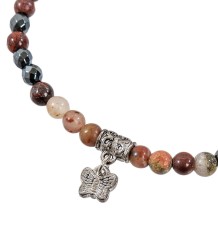 NP-07/3 Браслет из камней "Яшма Пикассо"