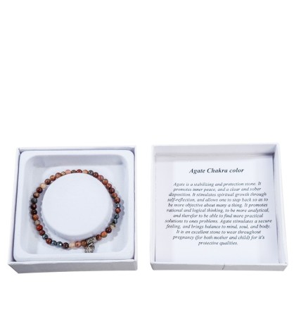 NP-07/3 Браслет из камней "Яшма Пикассо"