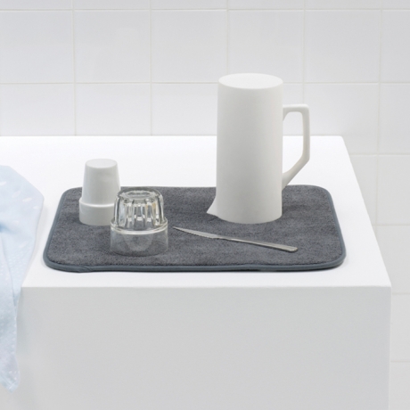 Коврик из микрофибры для сушки посуды (47x40 см) серый Brabantia