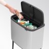 Мусорный бак Touch Bin Bo (36 л), Стальной матовый (Fingerprint Proof) Brabantia