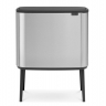 Мусорный бак Touch Bin Bo (36 л), Стальной матовый (Fingerprint Proof) Brabantia