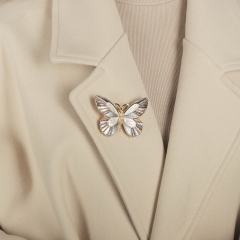 Брошь Бабочка XZ0786.2 BW/G Shadore