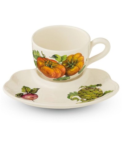 Чашка с блюдцем Mercato della Terra, 24х20 см. Nuova Cer