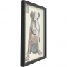 Картина в рамке Dog, коллекция "Собака" 61*61*4, Полистирол, Бумага, Мультиколор
