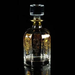 Графин 0,85 л. H22 см. GLORIA, хрусталь/декор, золото 24К