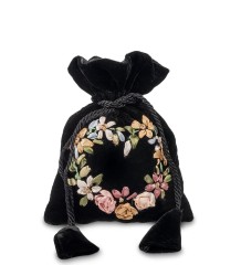 LK-18 Мешочек из вельвета "Цветочное сердце"