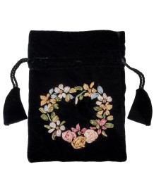 LK-18 Мешочек из вельвета "Цветочное сердце"