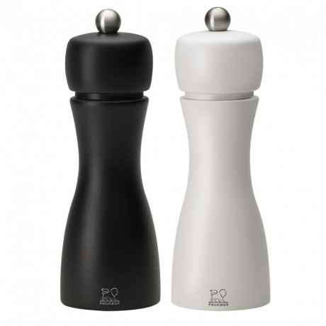 Набор мельниц для соли и перца, 15 см. Tahiti Peugeot, белый+черный