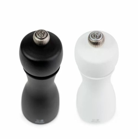 Набор мельниц для соли и перца, 15 см. Tahiti Peugeot, белый+черный
