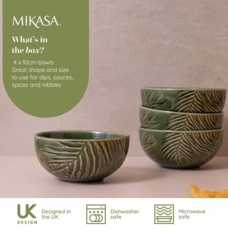 Набор из 4 пиал Jardin, 10 см. GREEN Mikasa Kitchen Craft