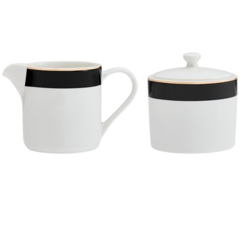 Набор для сахара и сливок фарфоровый Mikasa Luxe Deco, 245 мл. белый, Kitchen Craft