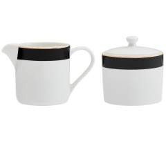 Набор для сахара и сливок фарфоровый Mikasa Luxe Deco, 245 мл. белый, Kitchen Craft