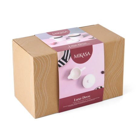 Набор для сахара и сливок фарфоровый Mikasa Luxe Deco, 245 мл. белый, Kitchen Craft