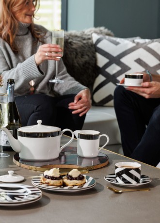 Набор для сахара и сливок фарфоровый Mikasa Luxe Deco, 245 мл. белый, Kitchen Craft