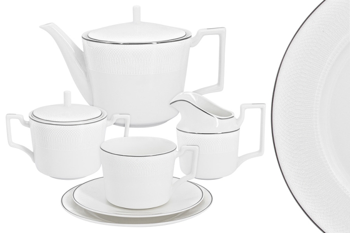 Чайный сервиз Айвори, 6 персон, 21 предмет Emily