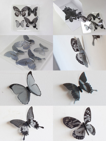 Декор для стен Chrysalis, 15 элементов, черный/прозрачный, Umbra