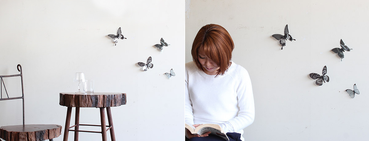 Декор для стен Chrysalis, 15 элементов, черный/прозрачный, Umbra