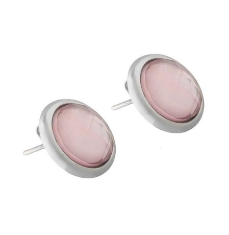 Пусеты quartz rose Possebon