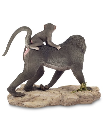 WS-710 Статуэтка "Бабуин с детенышем"