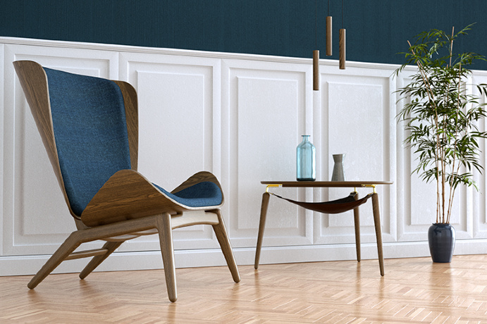 Светильник Chimes Umage, 3,4х22 см. темный дуб