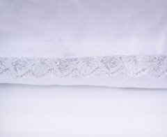 Подушка регулируемая для детей, с бамбуком в хлопковом чехле, декор кружевом, стеганая &quot;Бамбуковый медвежонок&quot;, 40х60 см. Natures