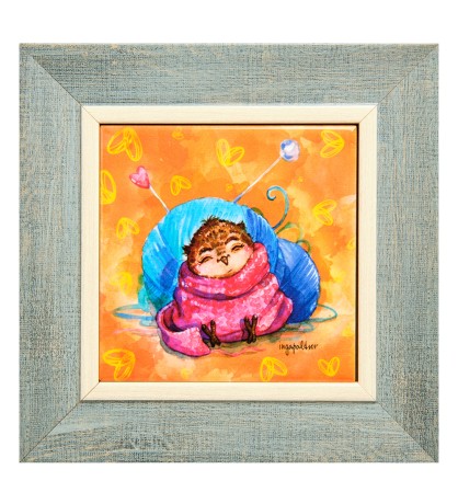 SZ-430 Панно керамическое "Бабушкин любимчик" 10х10