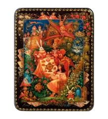 ШК-19/ 4-F Шкатулка в технике декупаж &quot;Алиса в стране чудес&quot; (10х8х3,5)