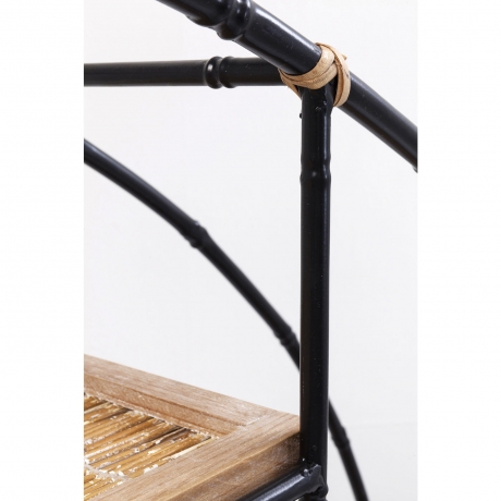 Стеллаж Bamboo, коллекция "Бамбук" 150*152*25, Сталь, МДФ, Бамбук, Черный