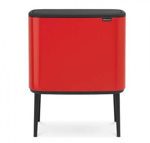Мусорный бак Touch Bin Bo (3 х 11 л), Пламенно-красный Brabantia