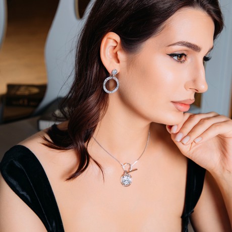 Колье CAL B2110SW-N01.1 BW/S Fiore Luna