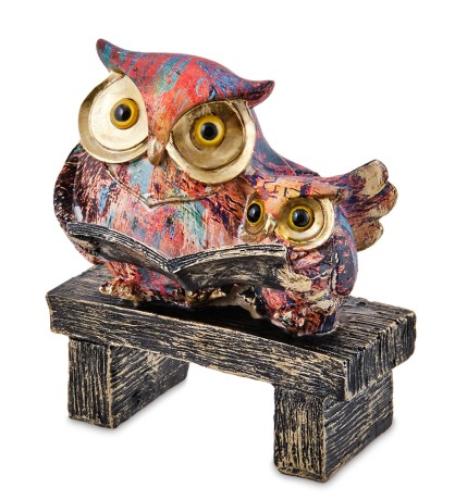 MN-275 Фигурка "Сова с совенком за книгой"